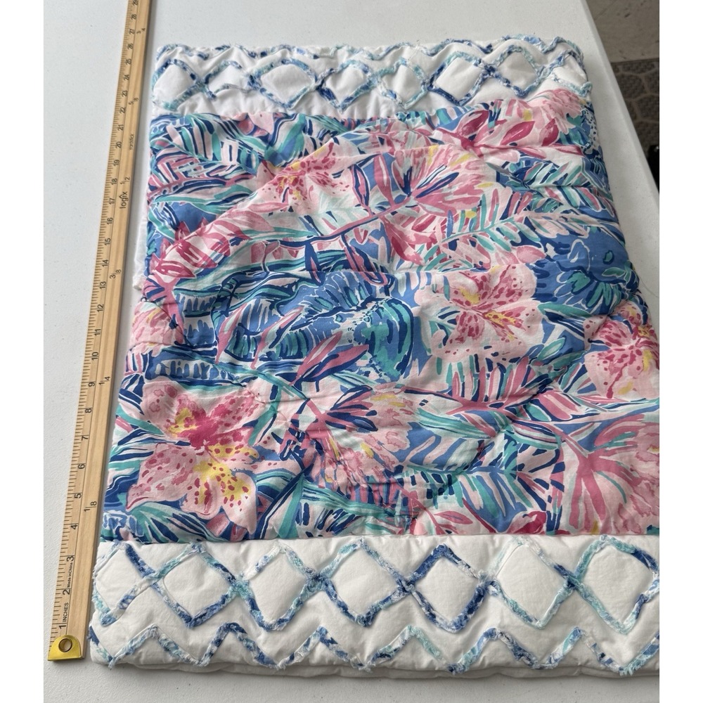 Lilly Pulitzer Pottery Barn Teen Tropical Floral Standard Pillow Sham Thick Pink